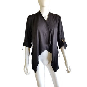 Street Wear Society Women's Black Slip-on Blouse Jacket, Size: Small/Petite, New